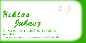 miklos juhasz business card